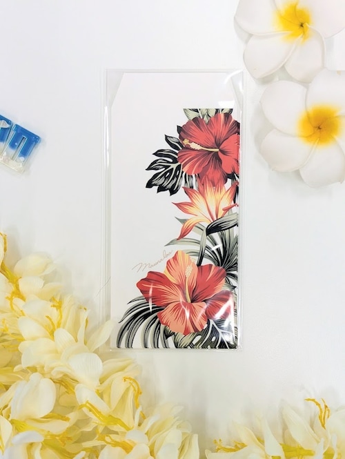 【お札が折れない】マカヒキヌイポチフクロ（3枚セット）WH HIBISCUS