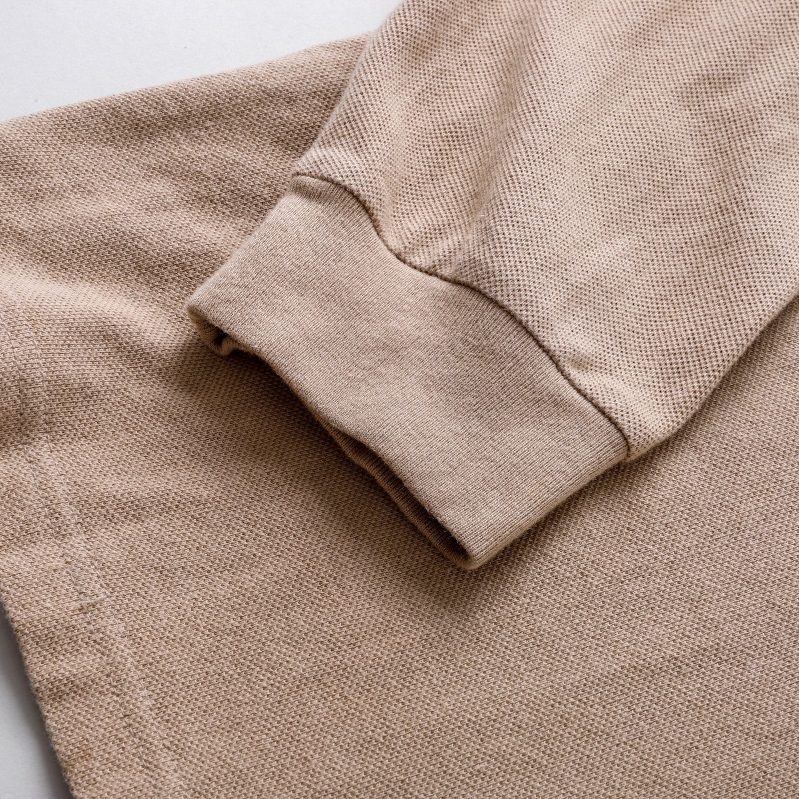 美品】Vintage LACOSTE made in France long sleeve polo shirt beige