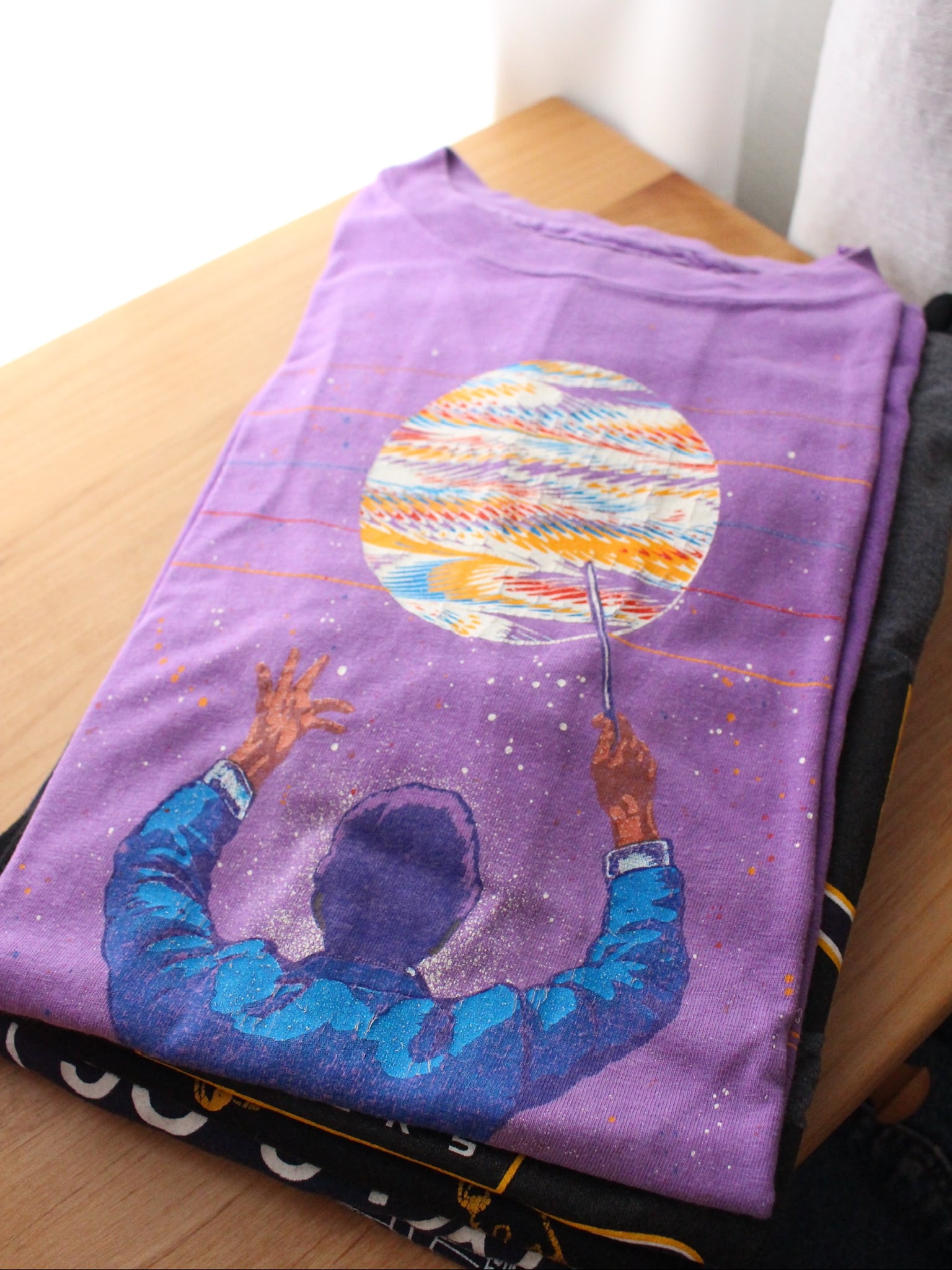 〈c.kさま専用〉テレビ局Tシャツ パープル