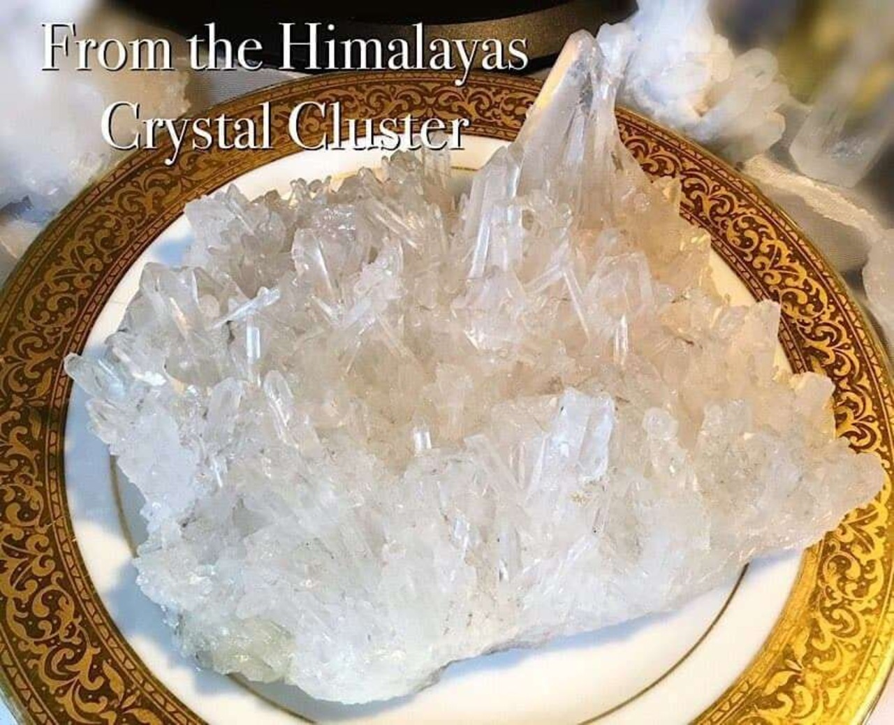 ヒマラヤ産水晶クラスター - 空間＆ブレスレットの浄化に最適