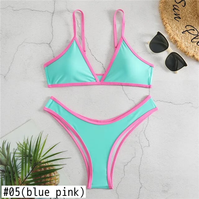 セクシーなマイクロビキニ水着 2024 女性ネオン水着 Tバックビキニ