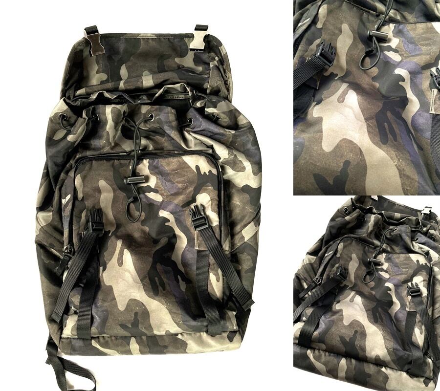 新作 美品 PRADA プラダ バックパック カモフラ リュック 2VZ062 迷彩