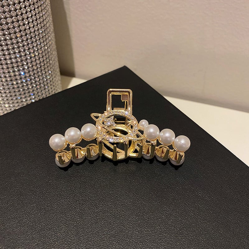 ヘアクリップ ヘアアクセサリー ヘアアクセ 地球儀 星、月 ハサミ