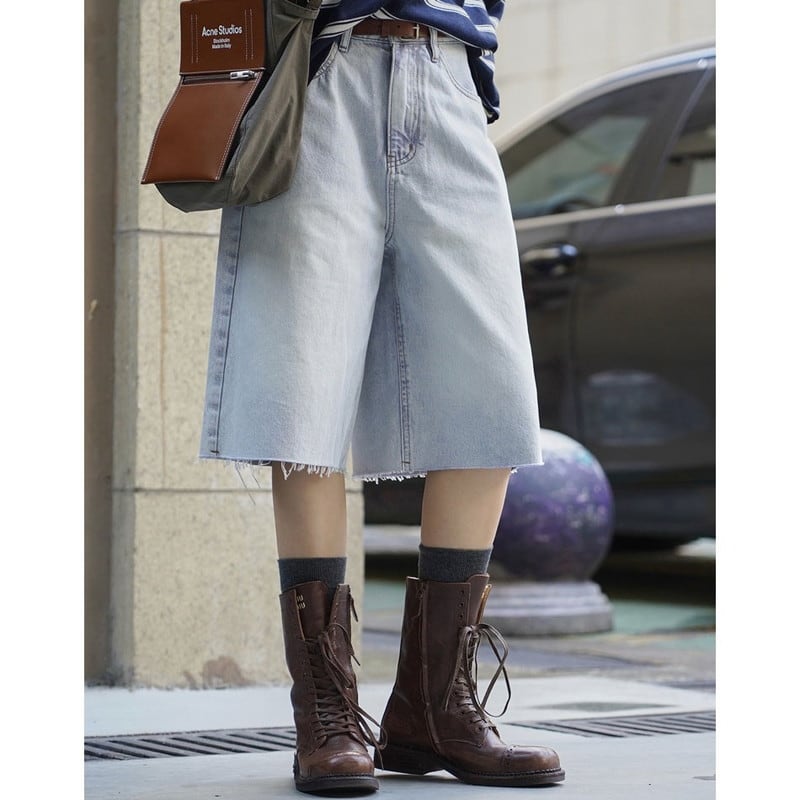 half denim pants 10836