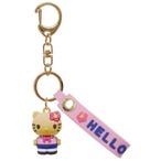 【ロット販売】【6入】ハローキティマスコット付きキーホルダーギャル/ピンク(8311888)