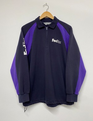 Fedex Cotton/Polyester Halfzip Sweater Shirt/L