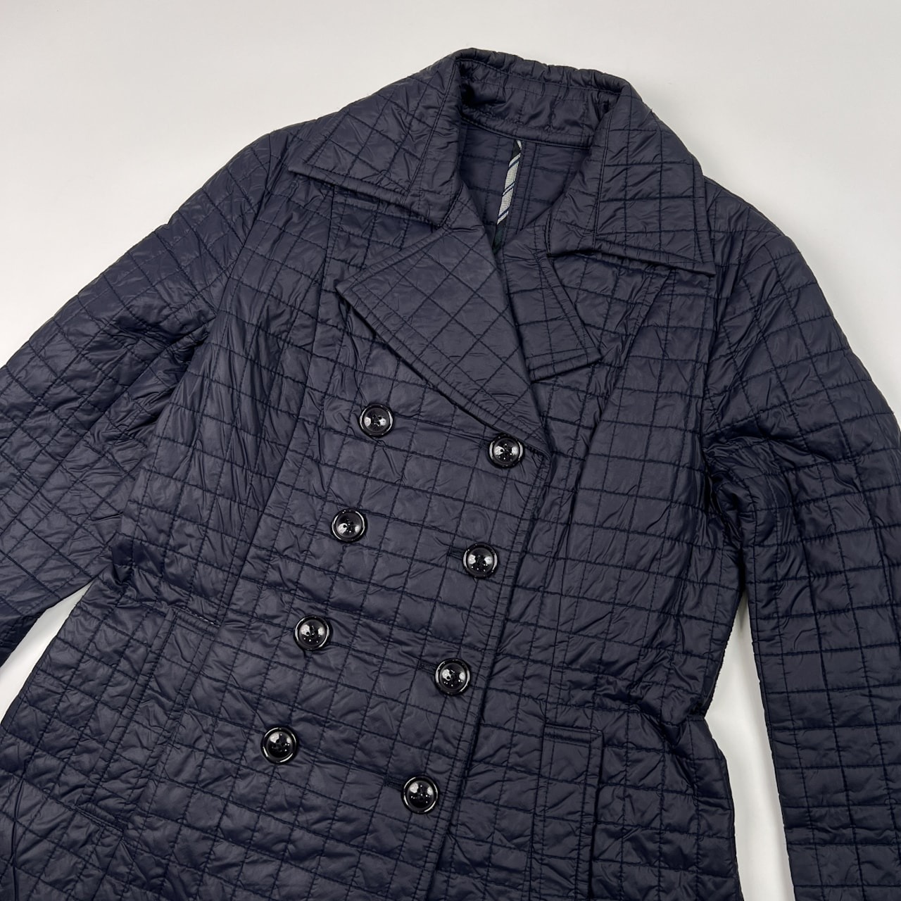 THE SCOTCH HOUSE スコッチハウス ダブル キルティング コート ナイロン ジャケット サイズ 40 /レディース/ネイビー系/三陽商会