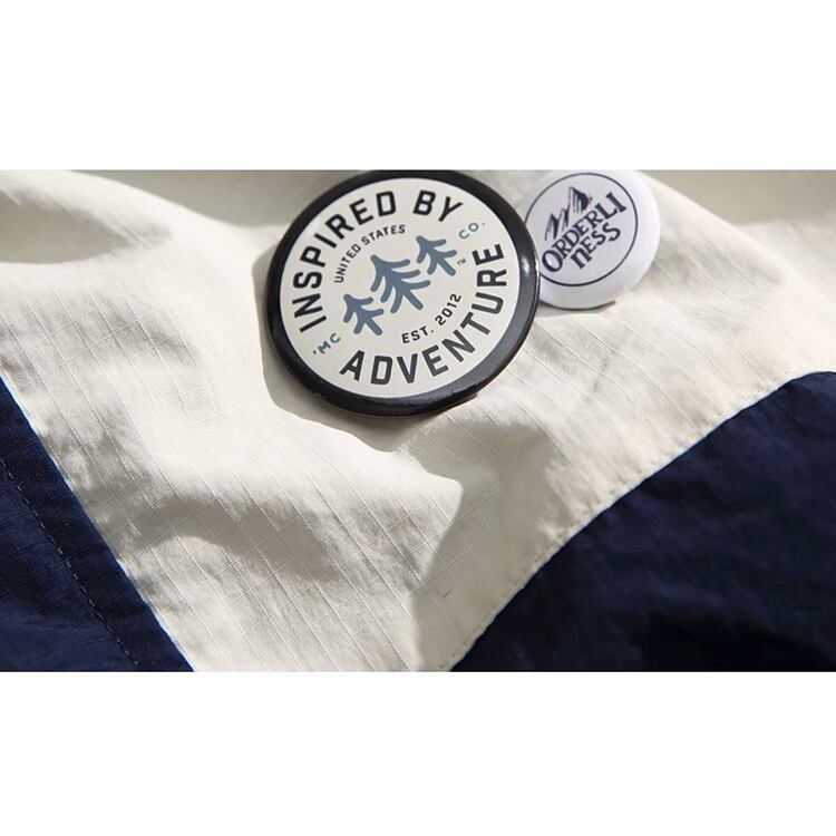 ★RETRO COLOR CONTRAST STAND COLLAR JACKET　　　A0802