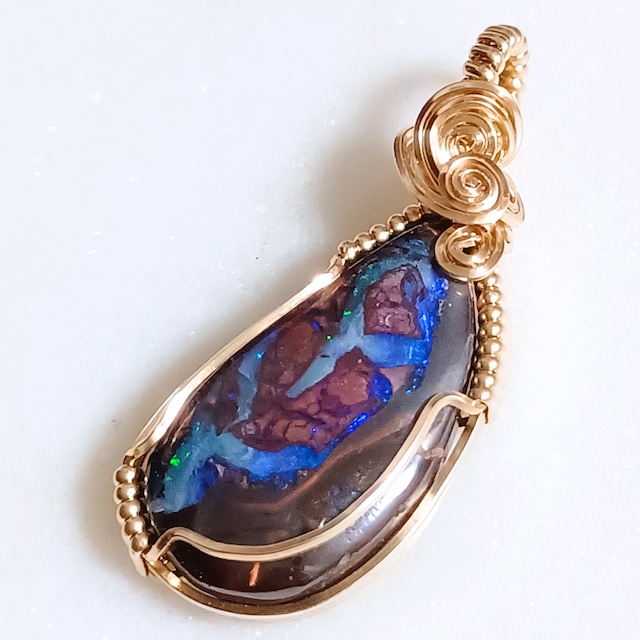 天然石】ボルダーオパールペンダントトップ | Croce del Mare 天然石】ボルダーオパールペンダントトップ | Croce del Mare