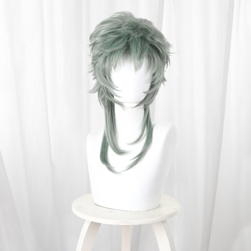 コスプレ耐熱ウィッグ セミロング モスグリーン キャラクターウィッグ ★グノーシア/ラキオ 等 ★即納品★