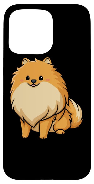 【在庫処分】ポメラニアン 犬 かわいい アニメ 日本語 面白い デザイン スマホケース iPhone 15 Pro Max 用