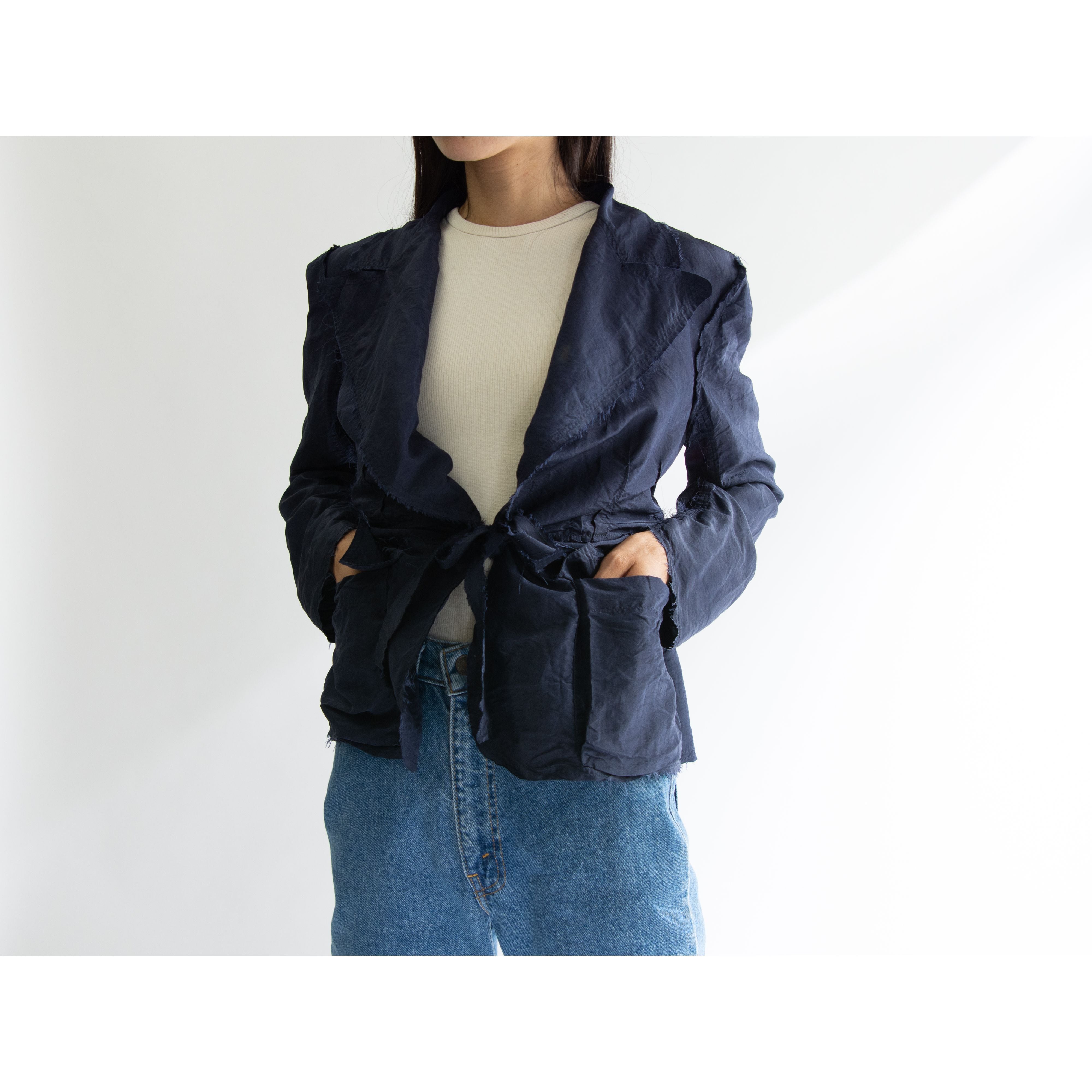【LANVIN】Made in France 2005S/S 100% Silk Single Jacket（ランバン フランス製シルクジャケット）