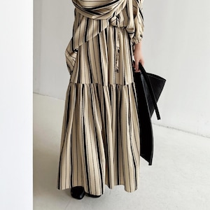 ニュアンスストライプスカート K0373