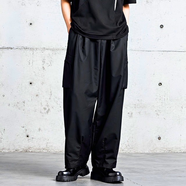 【ORV0024】Multi-Pocket Cargo Wide-Leg Straight Pants