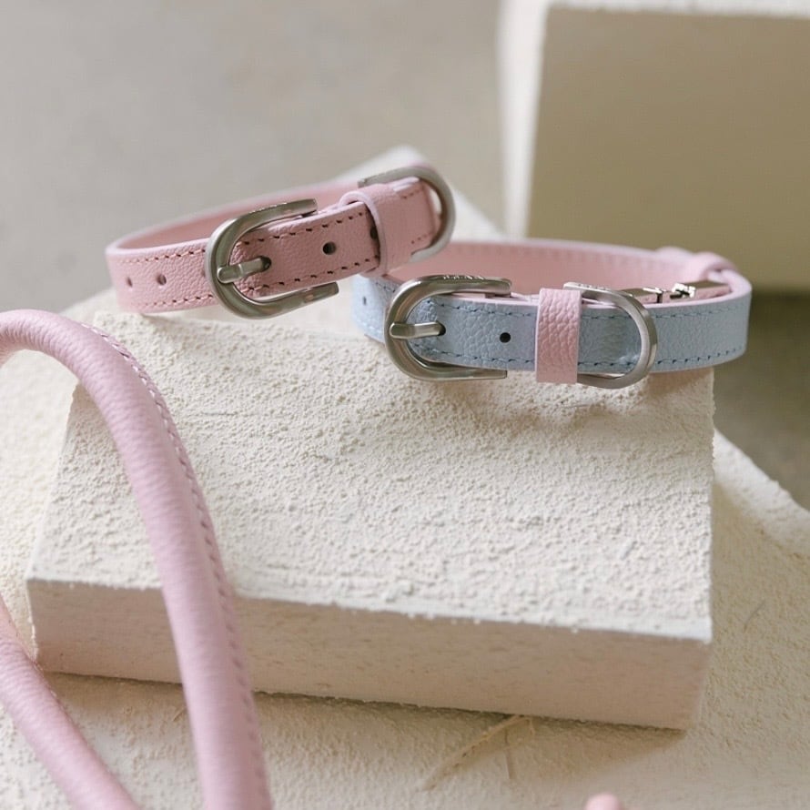 即納【VVTT】Duo Collar – Rosé & Blue Ciel / リバーシブル/首輪 | ropet