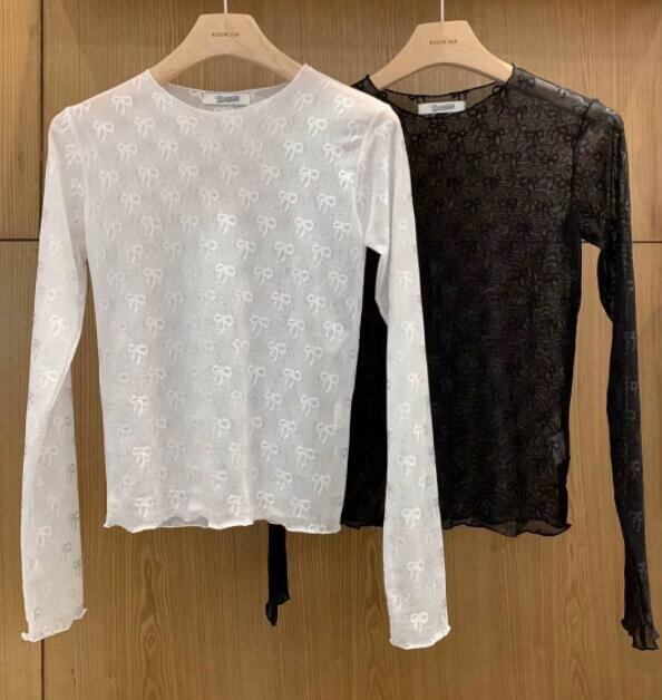 AMERI アメリ 2PIECES SHEER POPCORN TOP シアー ポップコーン トップ