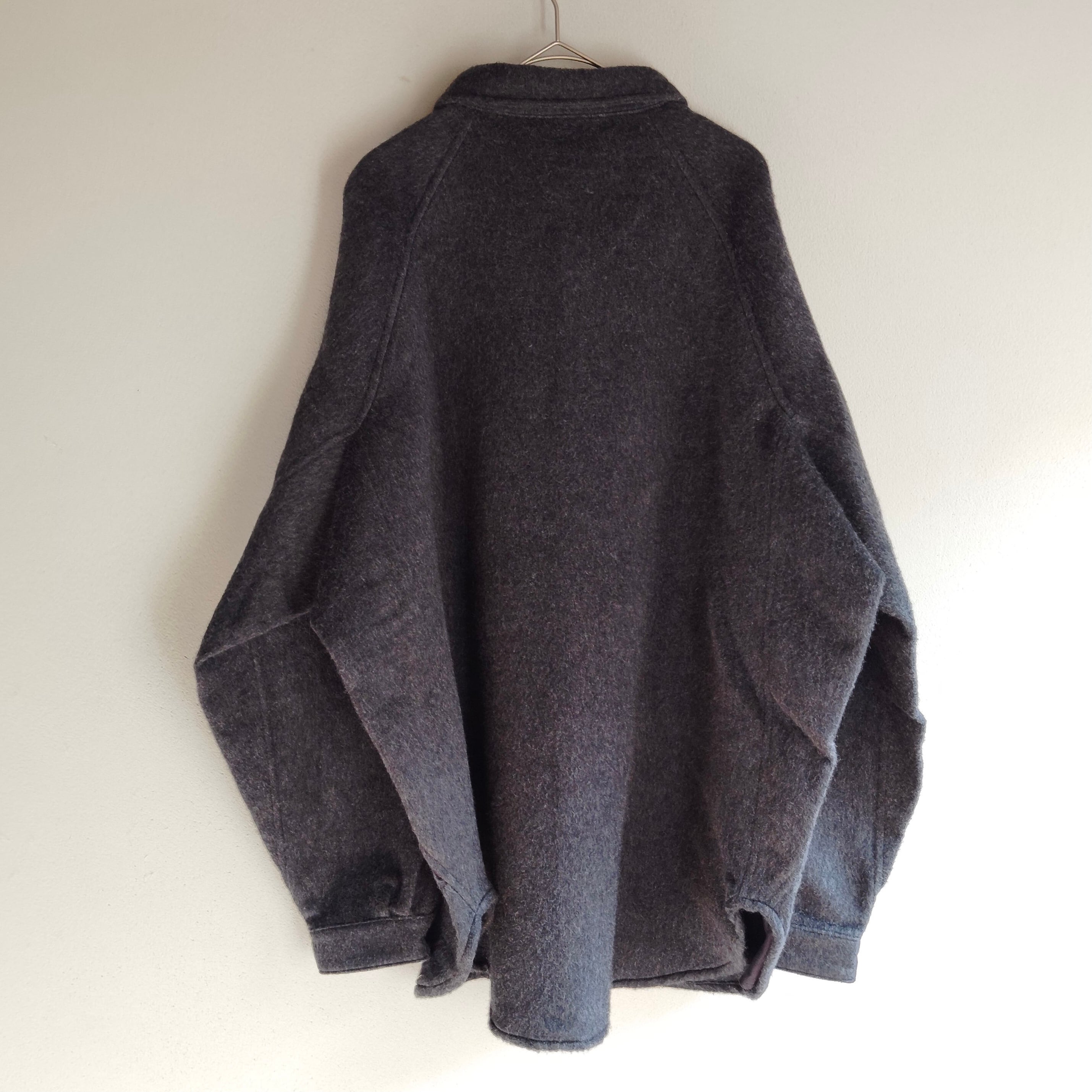 MITTAN SH-108 ウールシルクキャメルシャツ 濃灰 | Routes*Roots