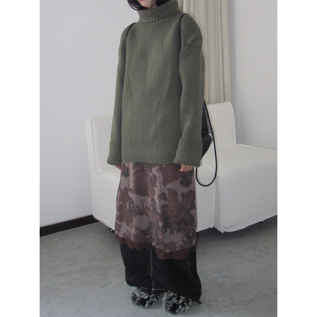 Retro Print Skirt（レトロプリントスカート）p-001