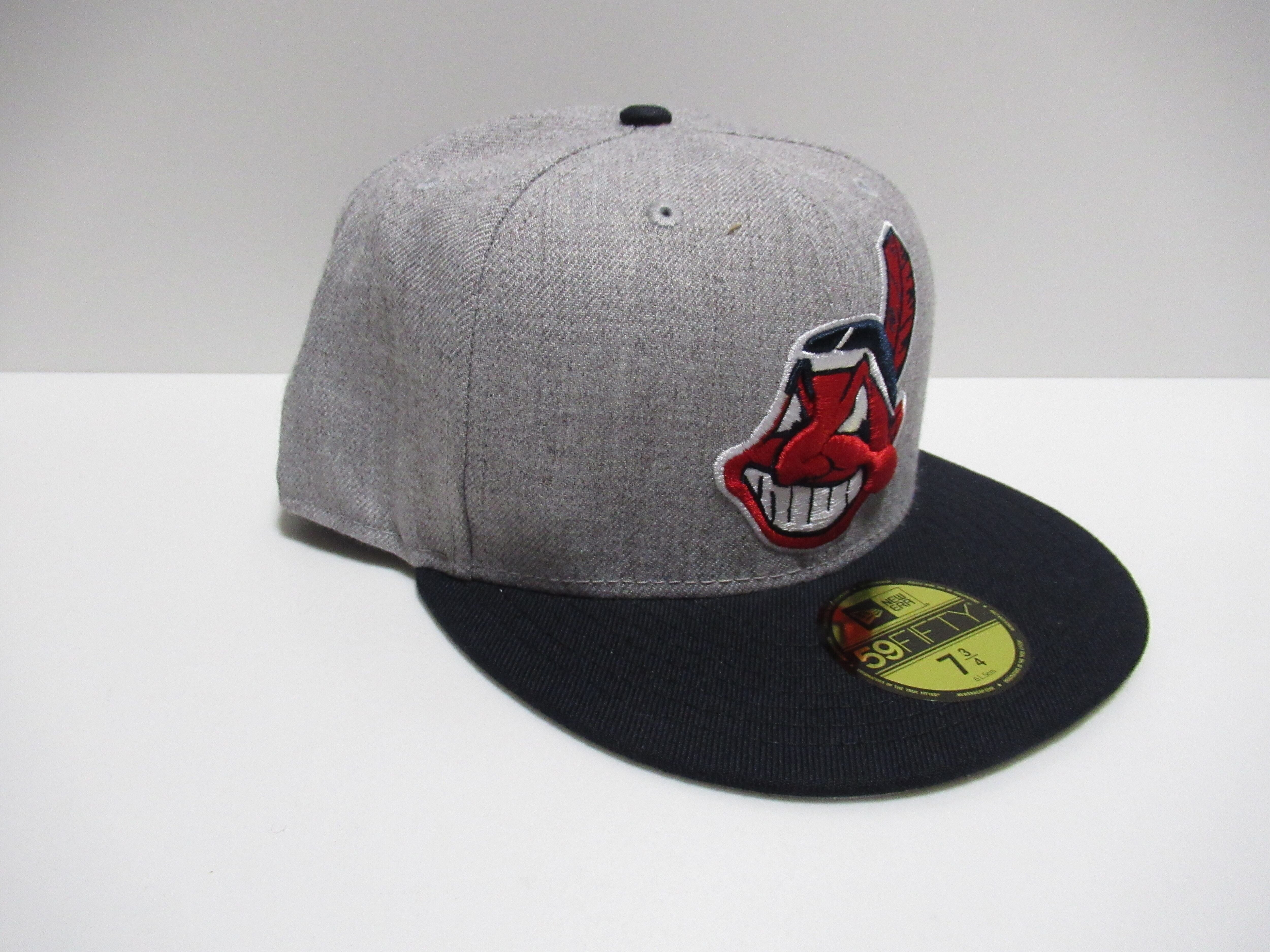 NEW ERA 59fifty Cleveland Indians インディアンス CAP Gray×Navy ...