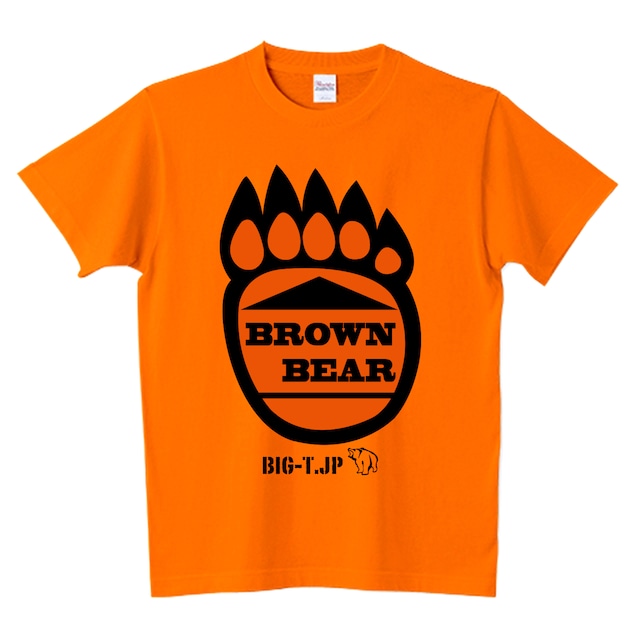 BROWN BEAR 足跡Tシャツ　※オレンジに変更になりました。