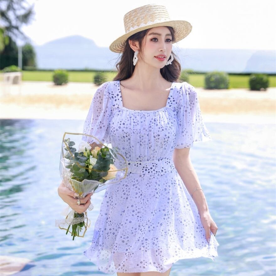 サブカル 服 地雷系 通販 水着 ワンピース 花柄 ガーリー プール 海水浴 水着コーデ ビーチファッション ビキニ 可愛い水着