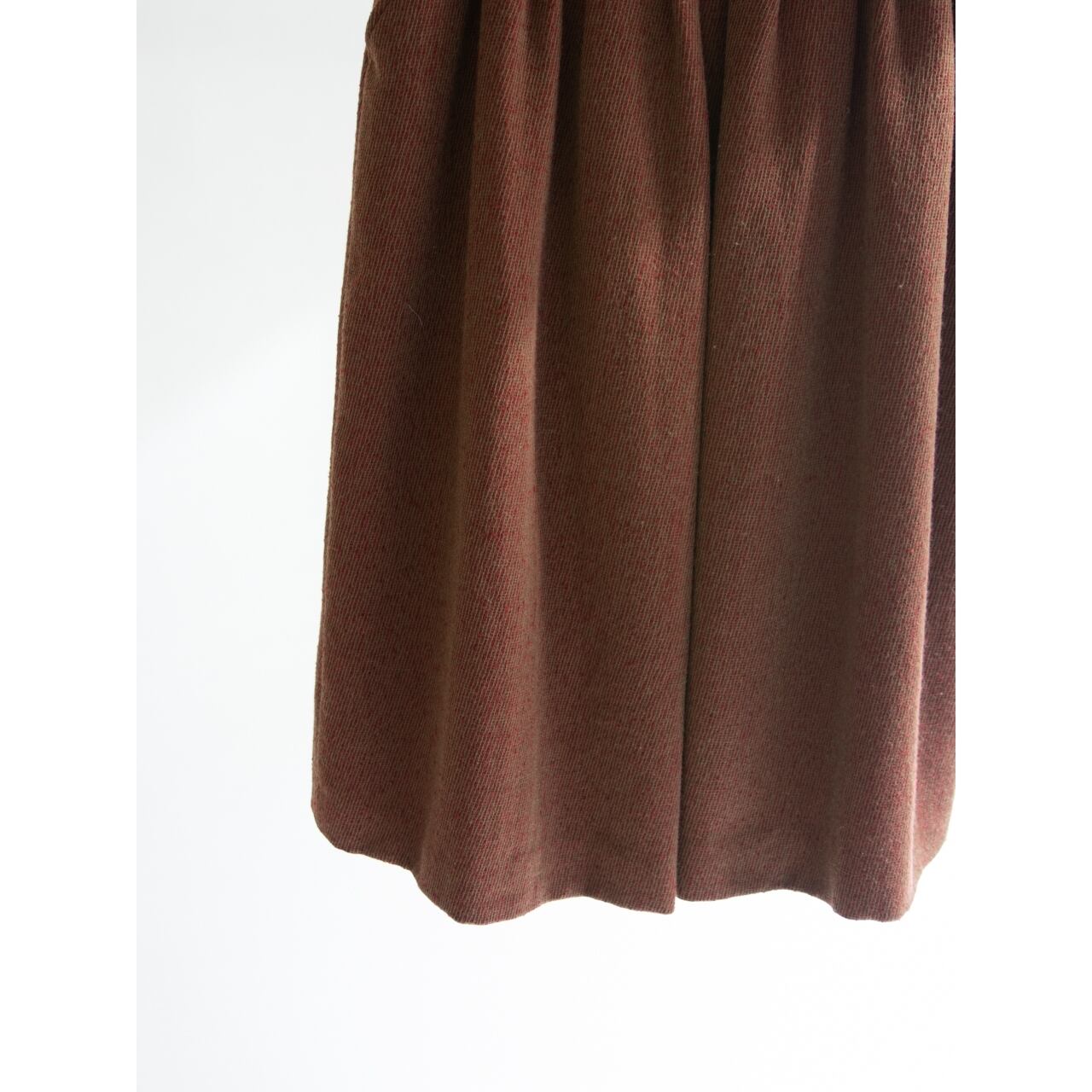 【HERNO】Made in Italy Wool-Polyamide Tuck Skirt（ヘルノ イタリア製 ウールポリアミド タックスカート）