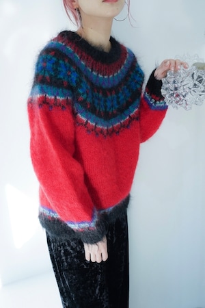 mohair nordic knit