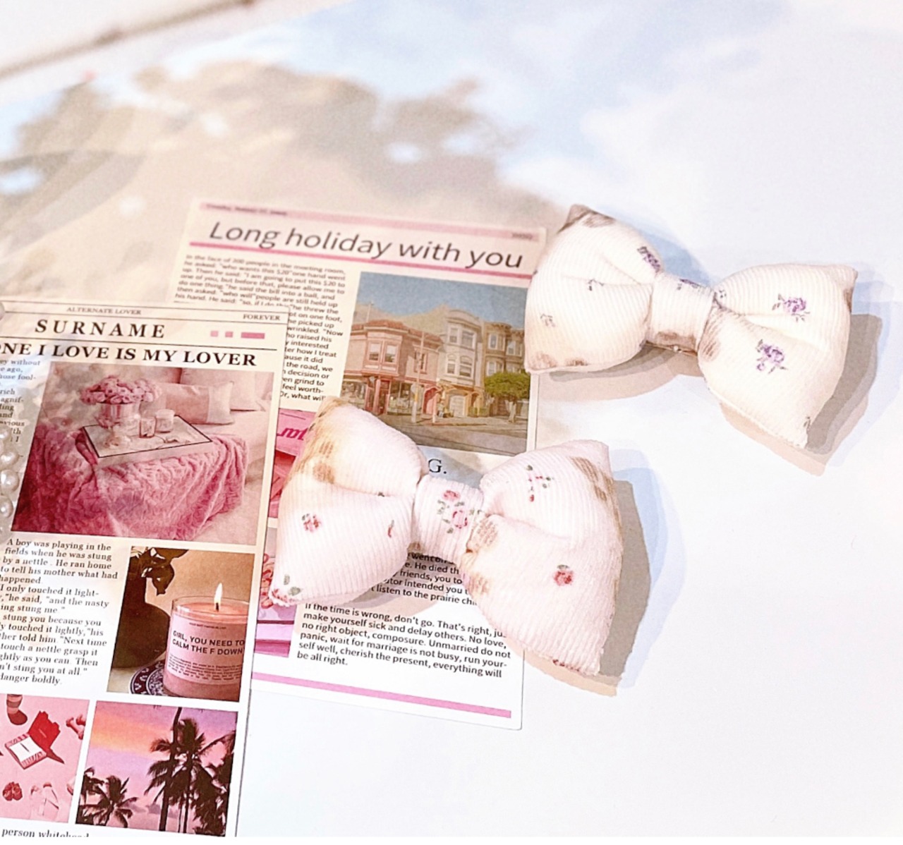 即納【prettydangdang】 teddy bear hairpin  (pink.puple)