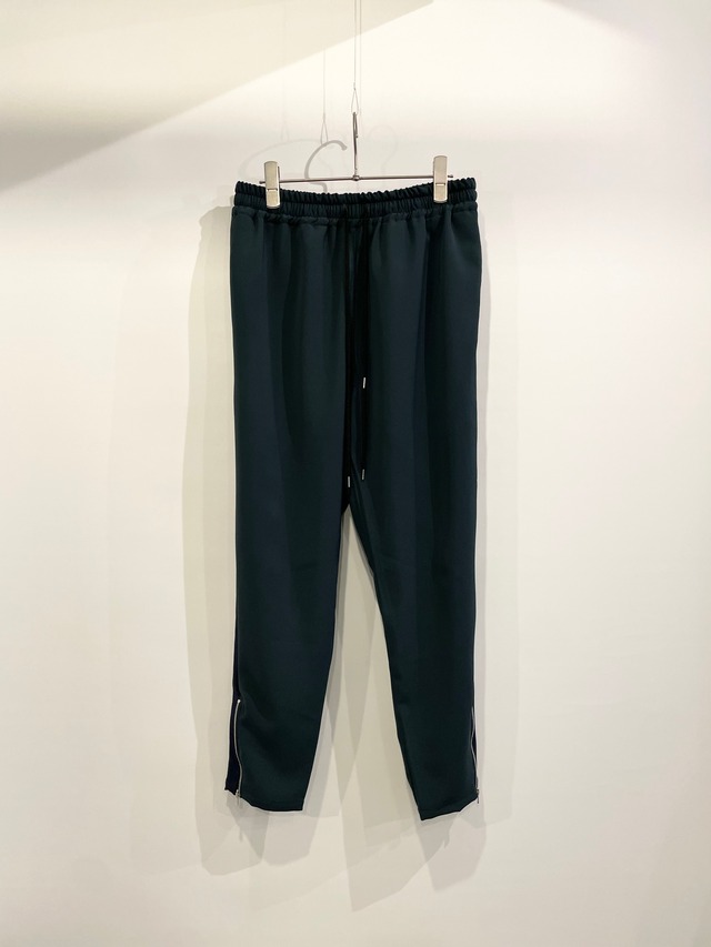 T/f G3 ponte fabric side line zip track pants - dark forest / deep sea