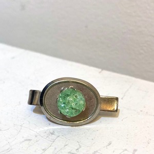 【SALE】green beads tie clip