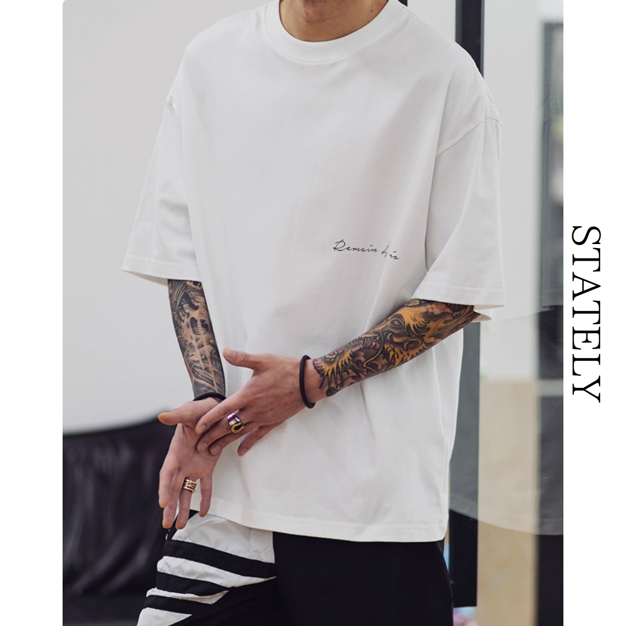 "Remain As is" ロゴプリントTシャツ/3color_T219・画像2