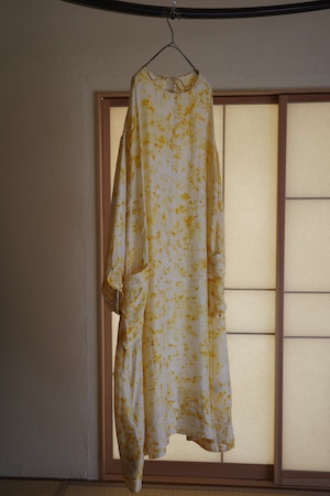 TADO PHOOL SILK DRESS -MARIGOLD