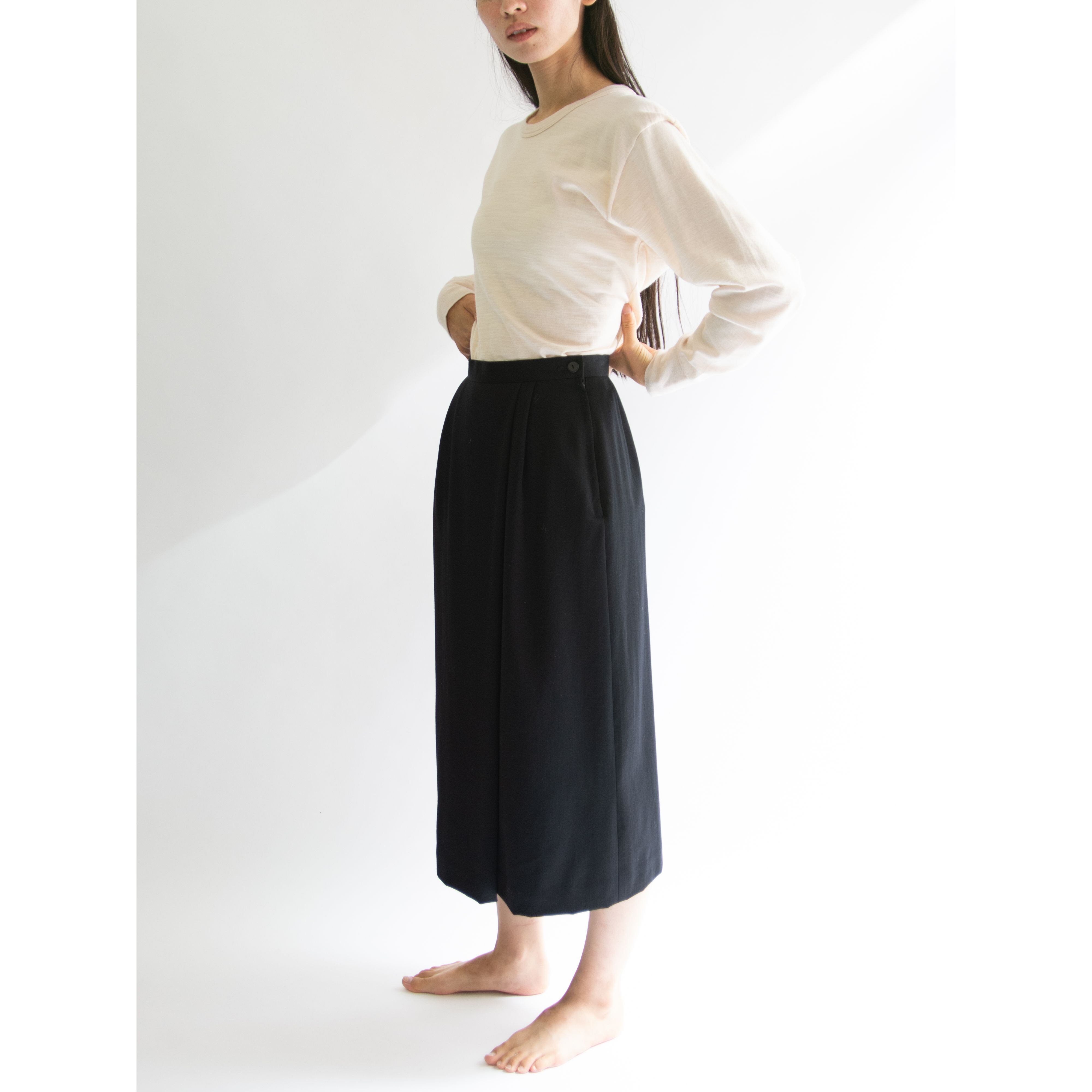 【ISSEY MIYAKE】Made in Japan 80's 100% Wool Jersey Skirt(イッセイミヤケ 日本製 ウールジャージースカート)