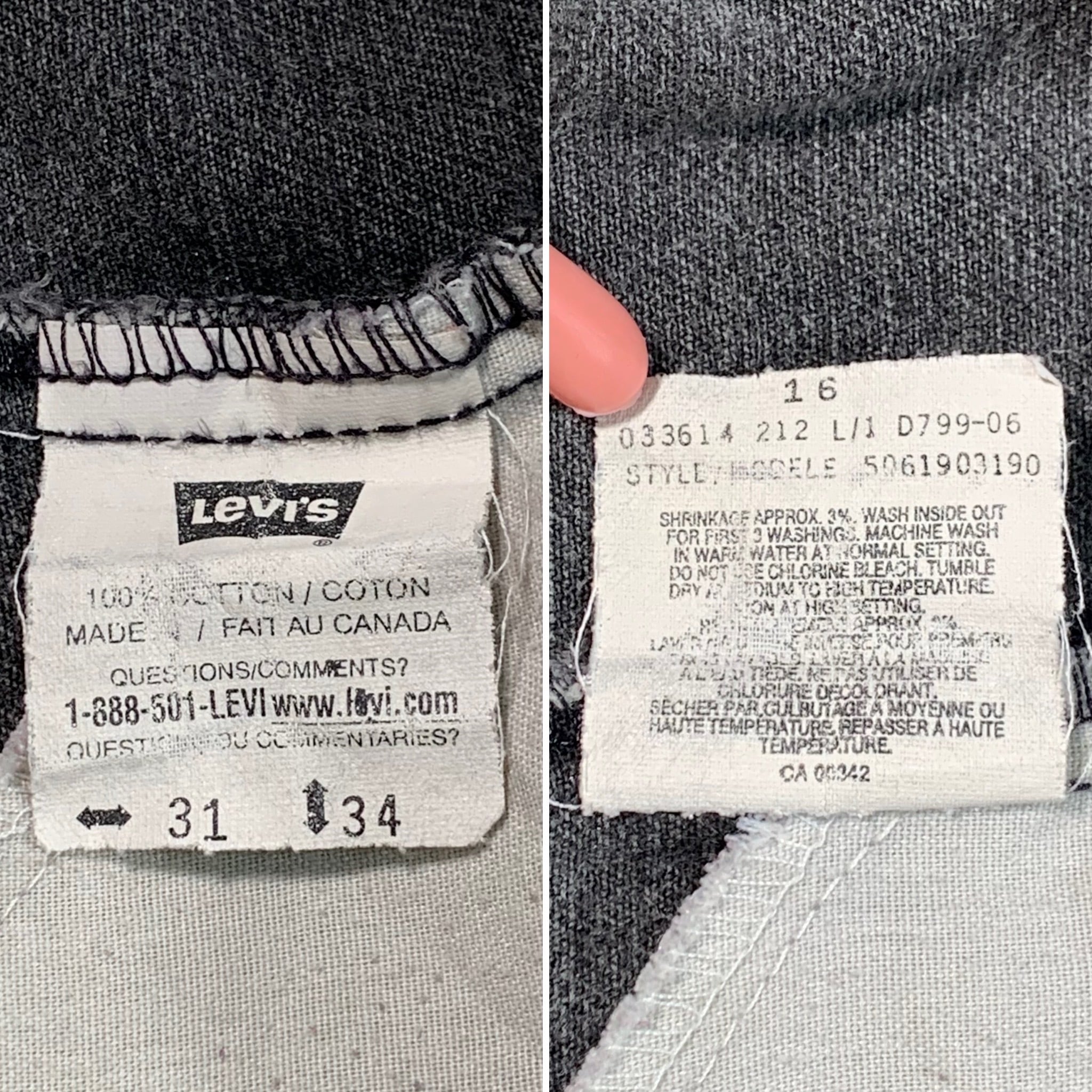 カナダ製 80s 90s 先染め ブラック 48サイズ 75506-0459 貴重 先染めブラック Levis 501 USA製 90s リーバイス ブラックデニム