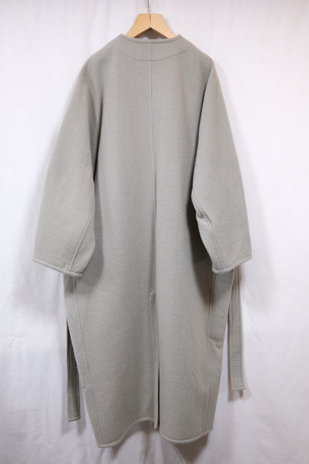 JUN MIKAMI “ reversible coat “ sage | Lapel online store JUN MIKAMI “ reversible coat “ sage | Lapel online store