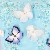 パーティドレス ワンピース ドレス ブルー系 パープル系 イチオク ICHIOKU レース 水色 紫 蝶々 演奏会 発表会 パーティ カラオケ フォーマル おしゃれ 可愛い バタフライ