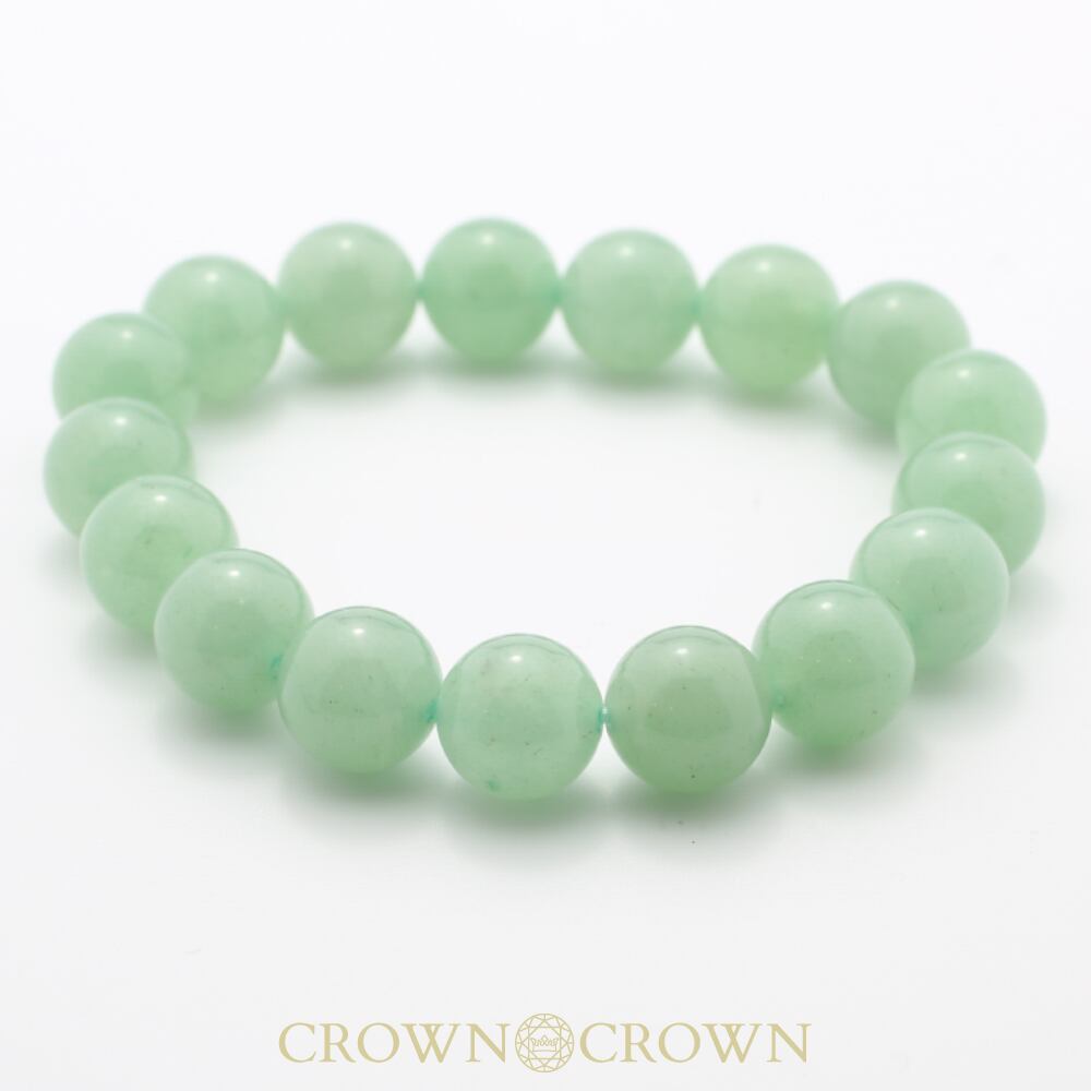 芸能人御用達】アベンチュリン 12mmブレスレット 17球 インド翡翠 | G