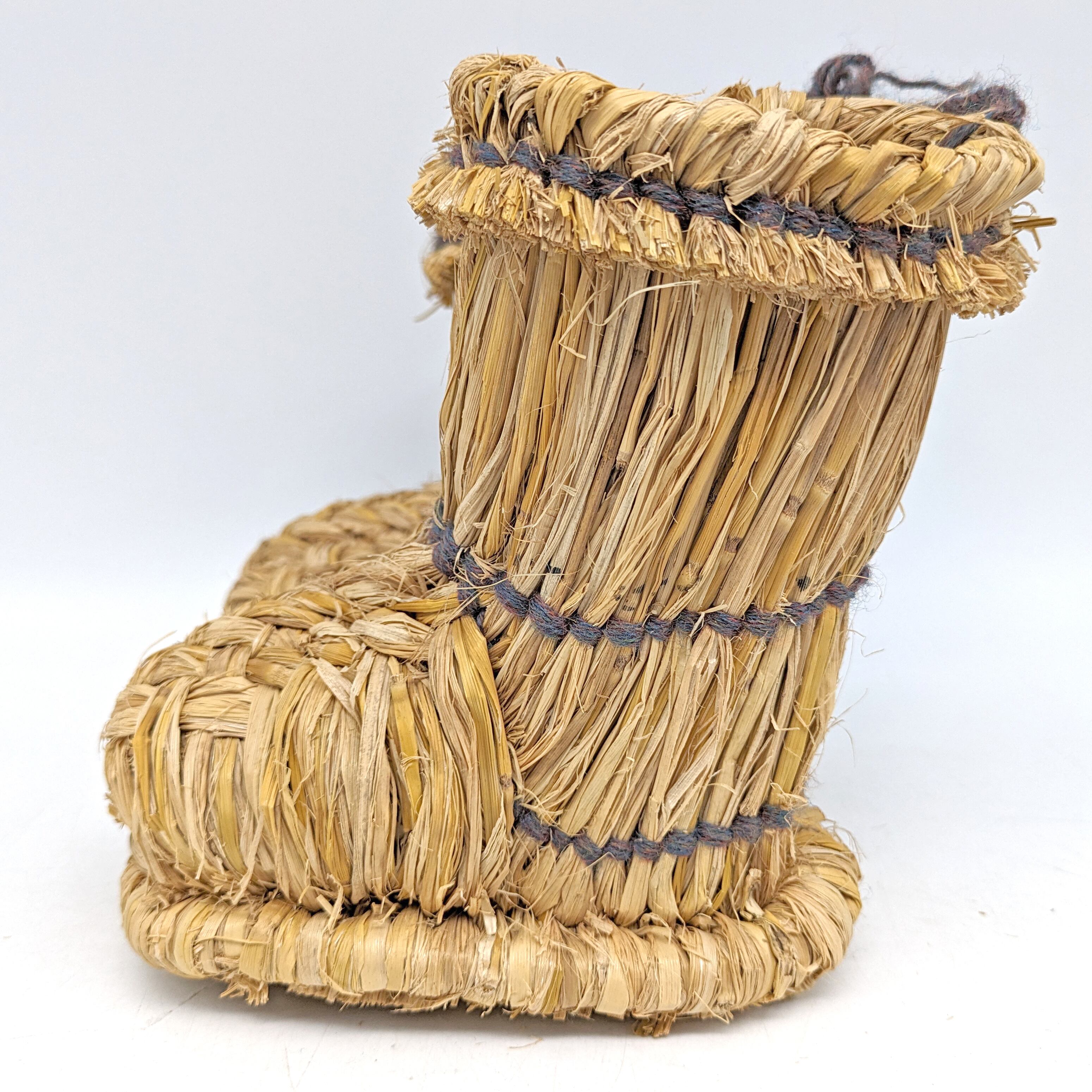 藁靴・わらぐつ・藁沓・雪靴・古民具・ミニサイズ・インテリア