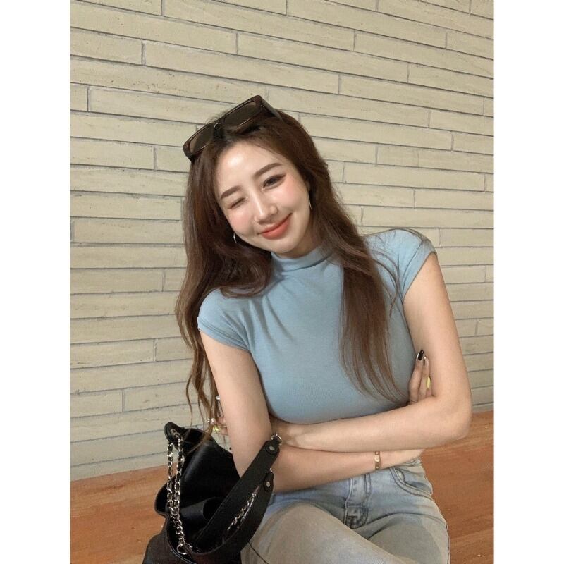 ショートTシャツ シャツ サマースタイルブルースリム 夏物 タイツ ストッキング ソックス ブラックストロベリース75598923999