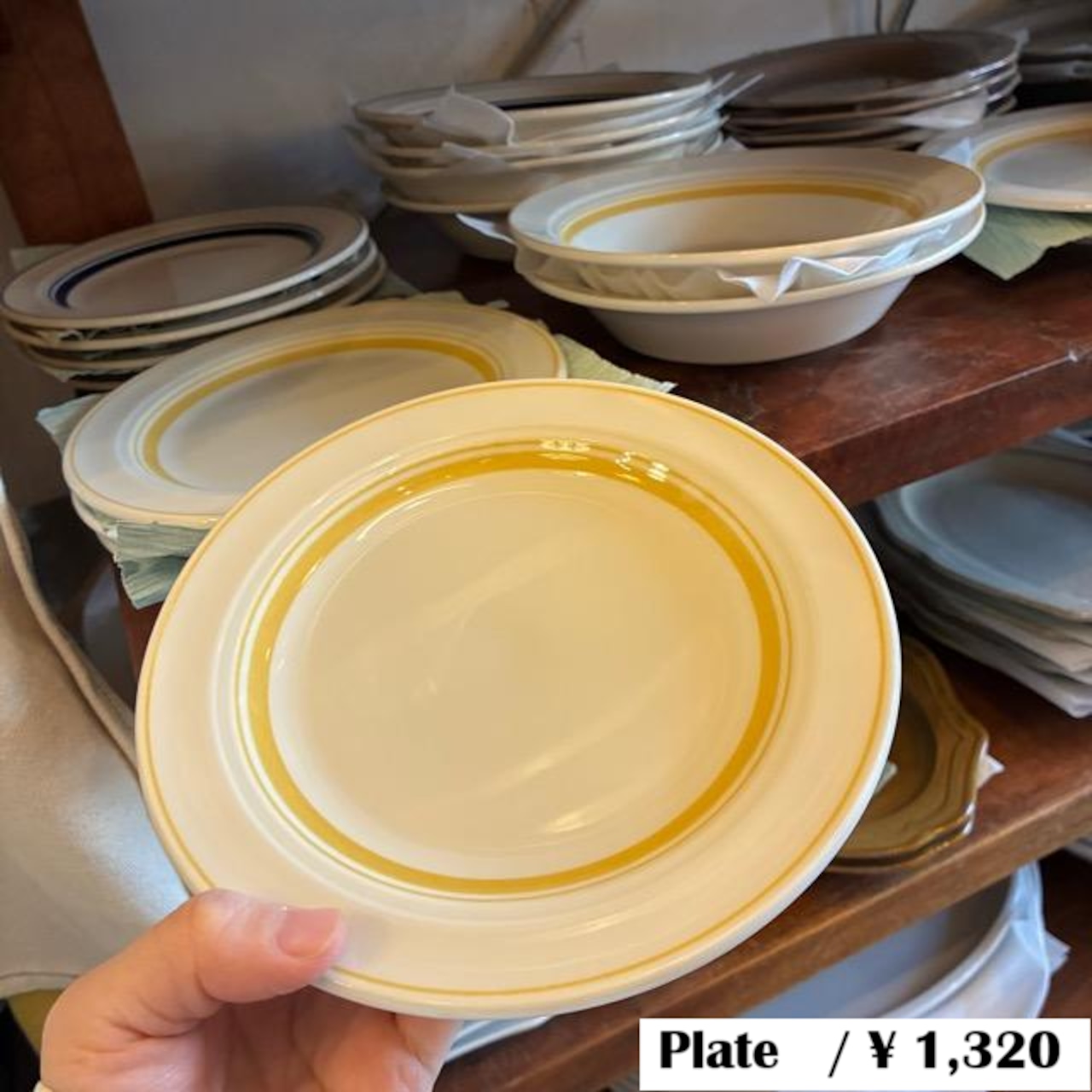 Countryside Cake Plate 17.5cm 4color　カントリーサイドケーキ皿　全4色　イエロー　ブルー　ネイビー　グリーン　小皿　電子レンジ　食洗機　オーブン