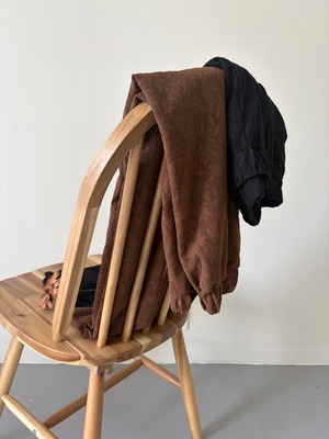 【ORIGINAL】sheer pants brown （即納 mom）