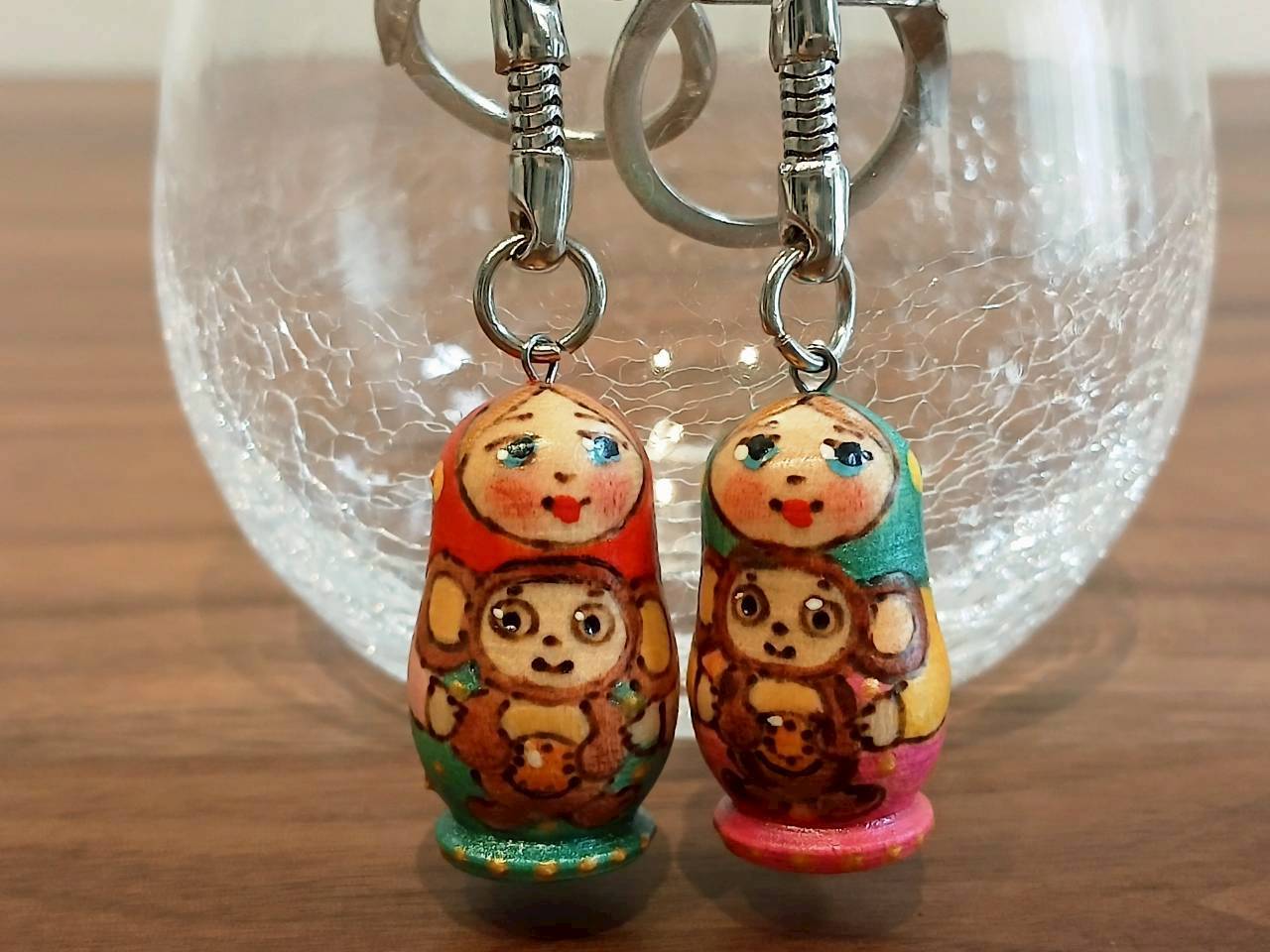 LYH230】北欧雑貨のインテリア マトリョーシカ リューバ作 チェブラーシカ