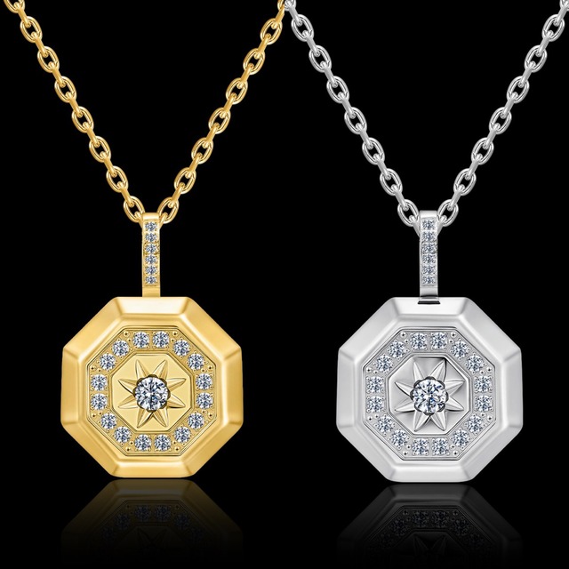 316L Pentagon sun flower necklace