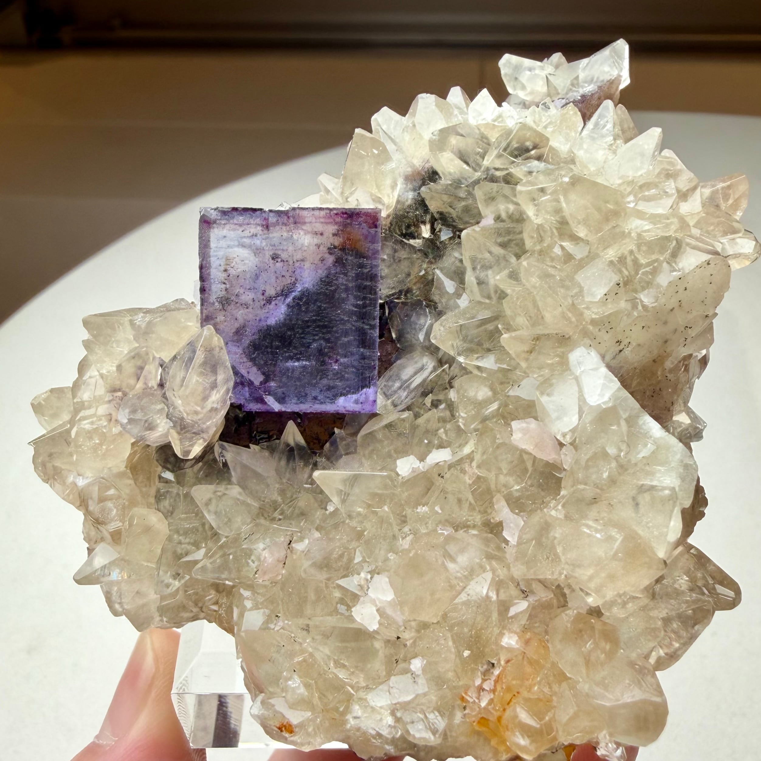フローライト　バライト　カルサイト　鉱物標本　原石　天然石　ストーン　エミリオ フローライト / カルサイト【Fluorite with Calcite】アメリカ産