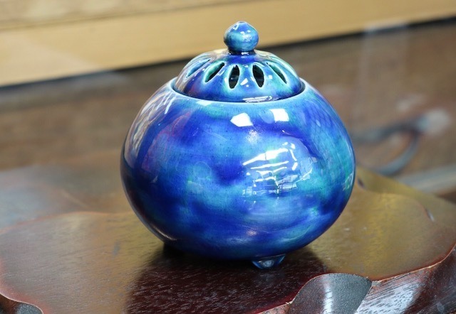 藤(Kyo-yaki&Kiyomizu-yaki Incense burner)