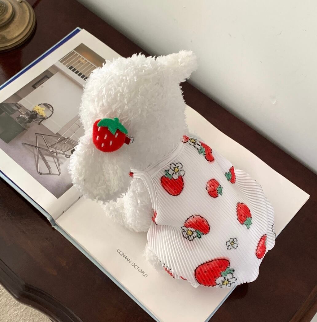 即納】苺のリブサロペット | C.N.R（CHANOORI）