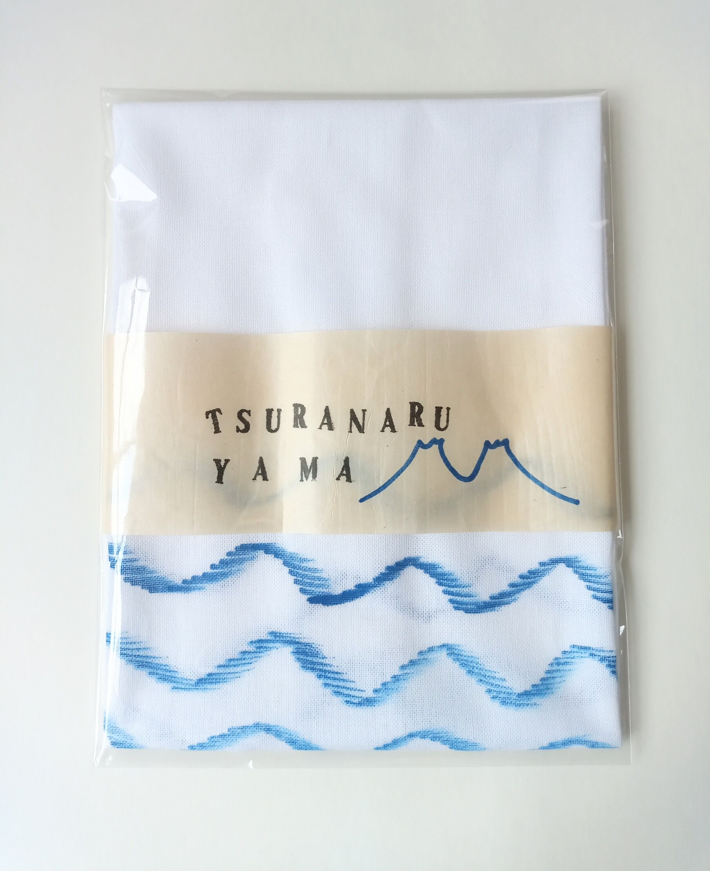 TSURANARU YAMA　連なる山　手ぬぐい　手描き　一点もの　ブルー