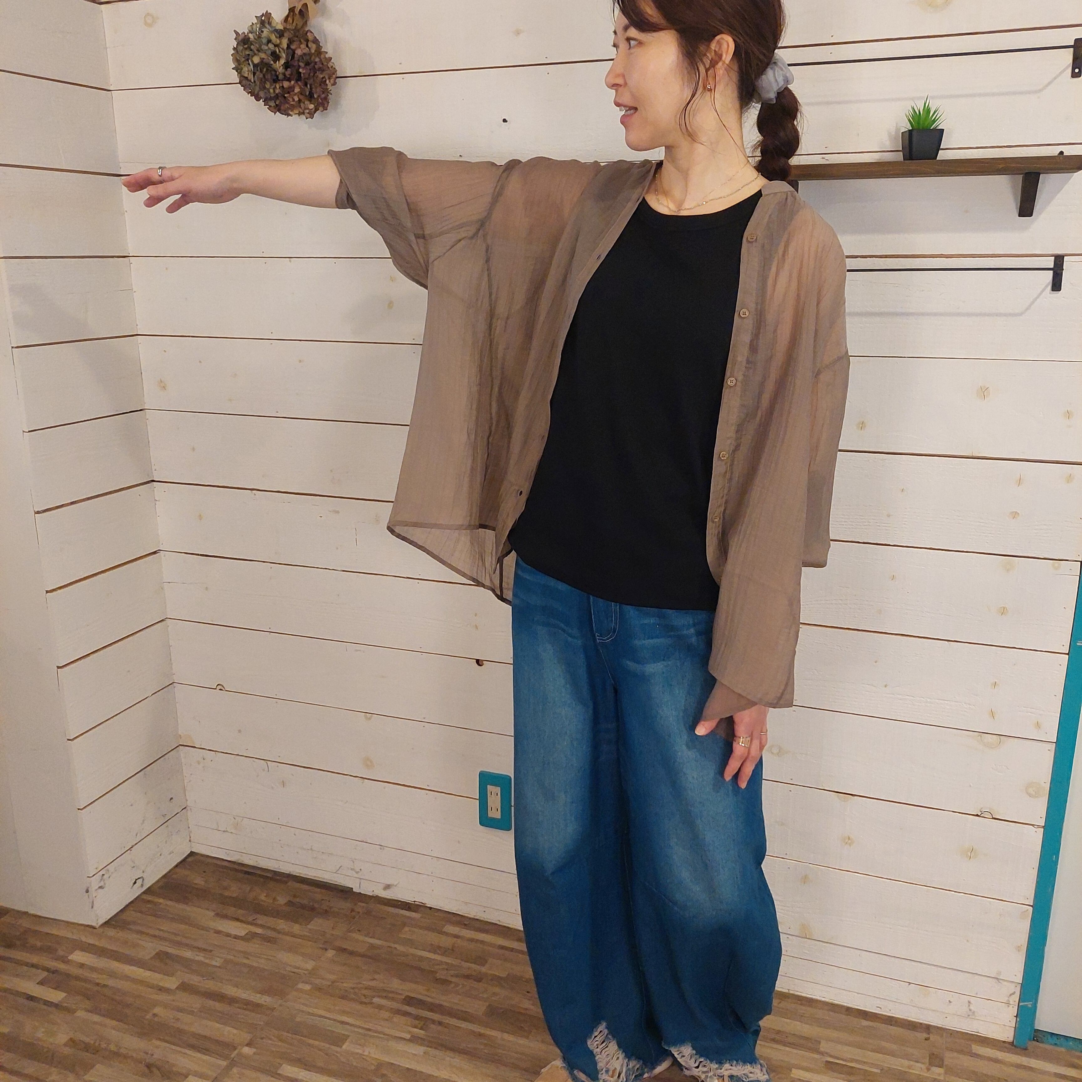 シアースキッパーブラウス    P-562