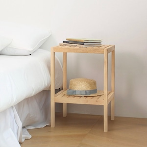 simple wood side table A / シンプル ウッド サイドテーブル 原木 木製 韓国 北欧 雑貨