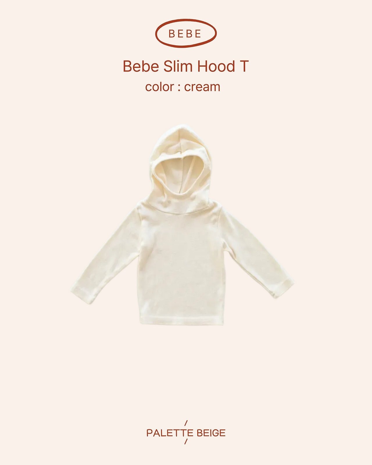 the beige［取寄］bebe slim hood tee 26winter